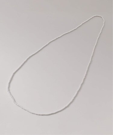 シルバーボールロングネックレス