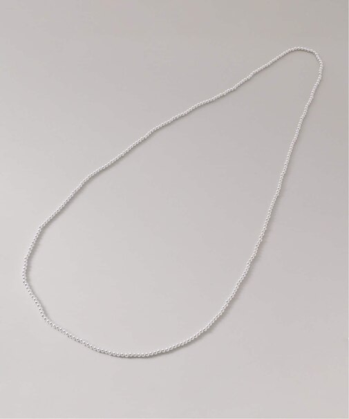 シルバーボールロングネックレス