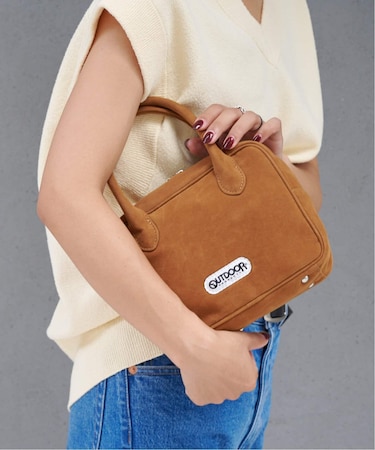 2WAY CUBE BAG Suede Look