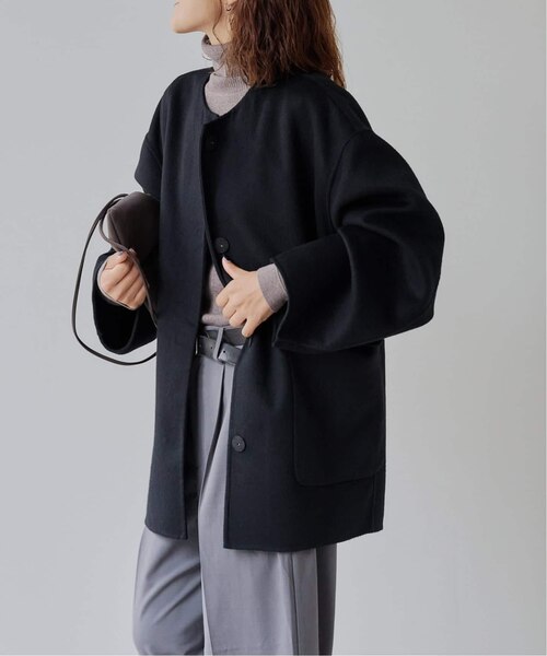 ダブルフェイスノーカラーコート｜アウトドアプロダクツ