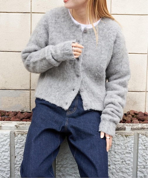 シャギーニットカーデ