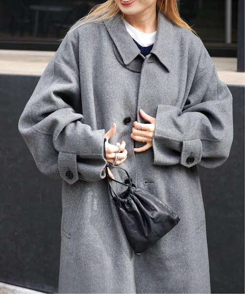 【24AW】Edition ダブルフェイスステンカラーコート ダブルフェイスステンカラーコート（ステンカラーコート）｜OUTDOOR