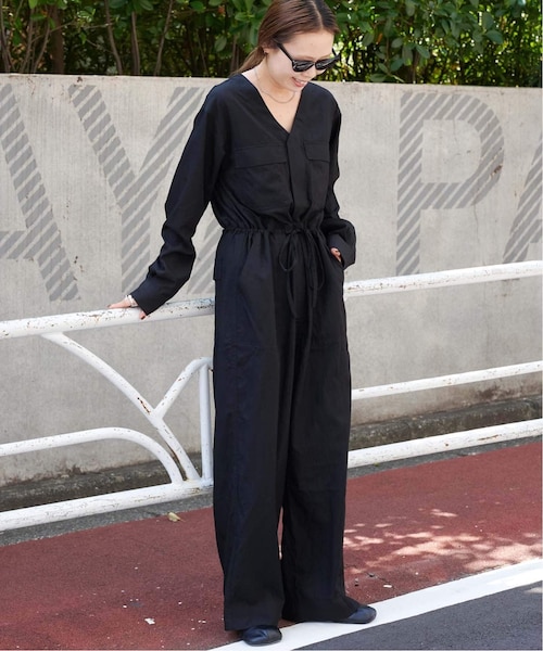 極美品 最近モデル Vネック オールインワン 長袖 スリット VネックL/Sオールインワン｜アウトドアプロダクツユージュアルシングス