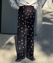 追加 刺繍ベロアフレアパンツ