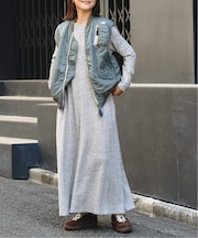 追加　ULTスラブストレッチロングワンピース