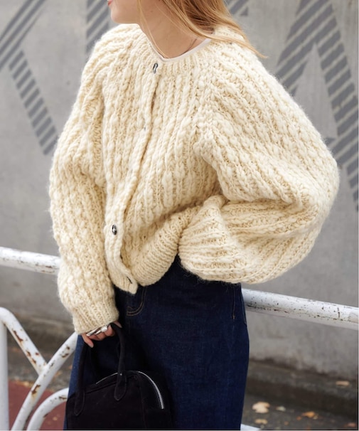 ネパールウールハンドニットカーディガン