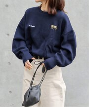 追加 予約　ロゴシシュウスウェットライクニットプルオーバー