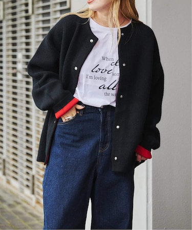 ダブルフェイスブラッシュニットアウター