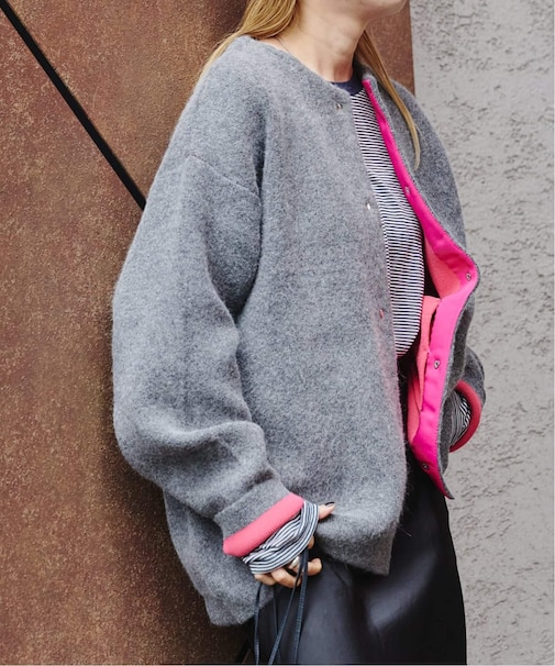 ダブルフェイスブラッシュニットアウター