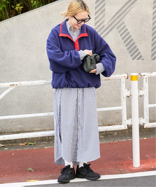 コットンポリエステルロンストシャツワンピース