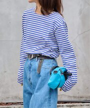 ミリタリーボーダーカットソー