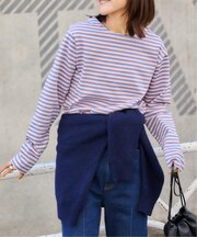 ミリタリーボーダーカットソー