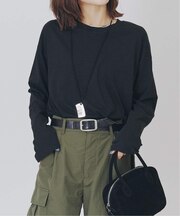 追加 ハイツイストジャージークルーネックコンパクトロンTEE
