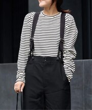 WEB限定カラーあり ボリュームスリーブボーダープルオーバー