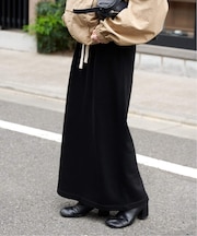 コットン裏毛ドロストカラースカート