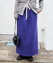 コットン裏毛ドロストカラースカート