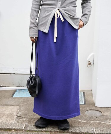 コットン裏毛ドロストカラースカート