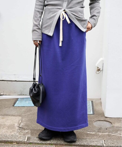 コットン裏毛ドロストカラースカート