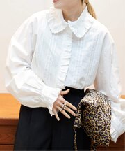 カットワークレースブラウス