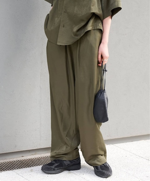 ヴィンテージサテンタンブラーイージーパンツ　セットアップ対応
