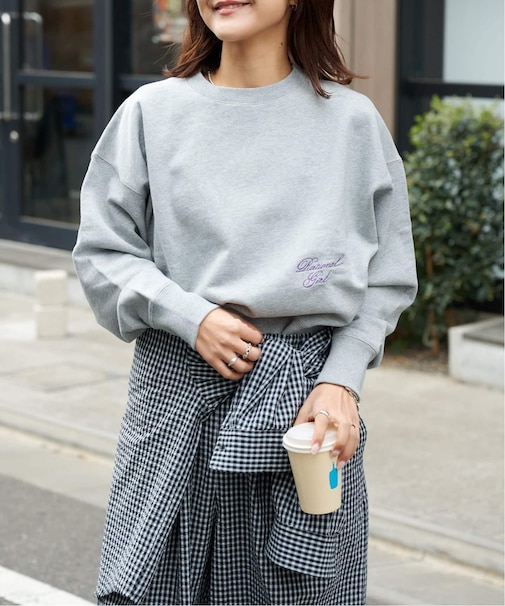 RATIONAL GIRL ロゴ刺繍スウェットプルオーバー