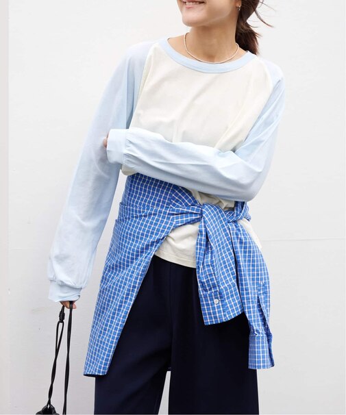 シアージャージーワイドスリーブラグランTEE