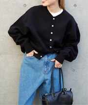 新色 スウェットライクニットカーディガン