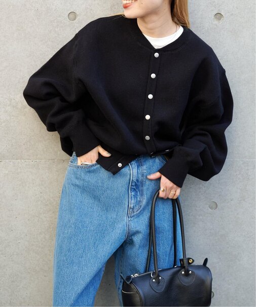 新色 スウェットライクニットカーディガン