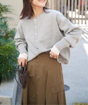 新色 スウェットライクニットカーディガン
