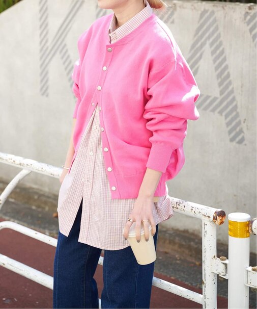 新色 スウェットライクニットカーディガン