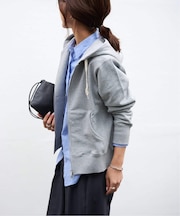 ダブルZIPスウェットパーカー セットアップ着用可