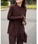 ACTIVE WEAR テレコクルーネックスナップカーディガン