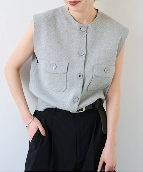 コットンPEニットベスト
