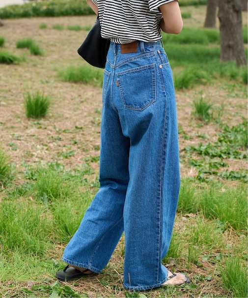 追加 ULTサマーデニムハイライズルーズ5PKT BLUE/NAVY
