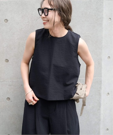 コットンサッカーノースリブラウス