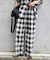 PLAIDパターンイージーワイドパンツ セットアップ対応