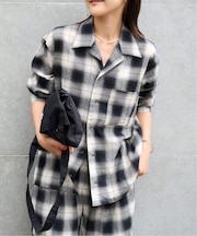PLAIDパターンオープンカラーシャツ