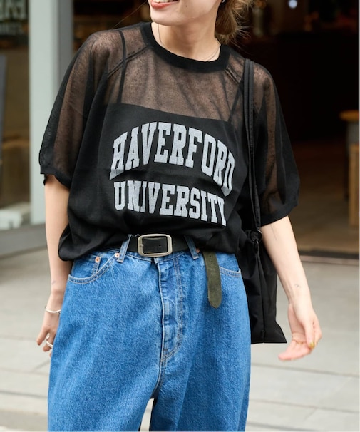 シアーニットプリントTEE