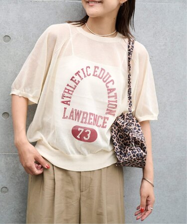 シアーニットプリントTEE