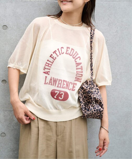 シアーニットプリントTEE