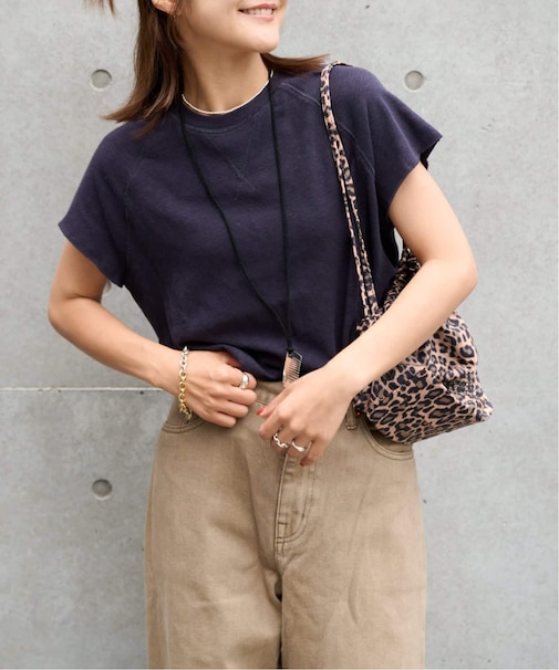追加 スラブストレッチフレンチスリーブTEE