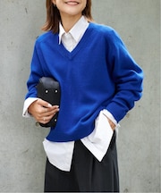 WOOL SIGNATURE Vネックニット
