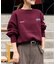 追加4ロゴ刺繍スウェットライククルーネックニットプルオーバー