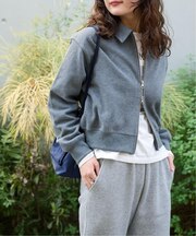 アゼニットライクダブルジップアップカーデ