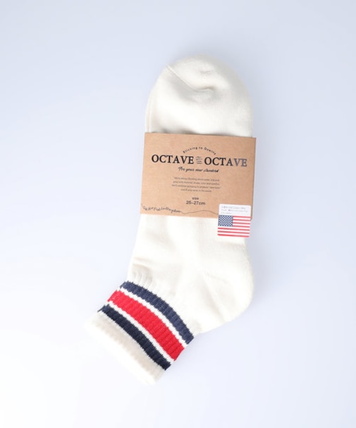 オクターブ ラインボーダー柄ソックス　メンズ