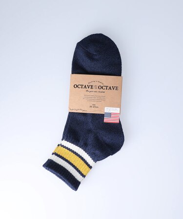 オクターブ ラインボーダー柄ソックス　メンズ