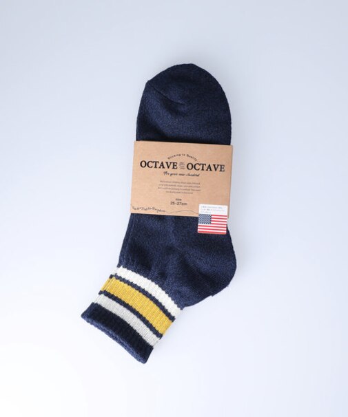 オクターブ ラインボーダー柄ソックス　メンズ