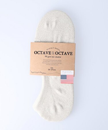 オクターブ 横向き3D無地カバーソックス　メンズ