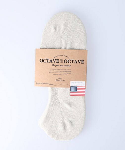 オクターブ 横向き3D無地カバーソックス　メンズ