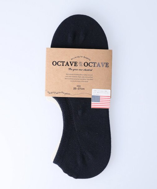 オクターブ 横向き3D無地カバーソックス　メンズ